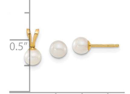 14k Yellow Gold Earrings Style XF631SET - Classique Jewelry Inc.