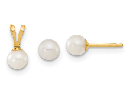 14k Yellow Gold Earrings Style XF631SET - Classique Jewelry Inc.