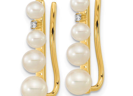 14k Yellow Gold Earrings Style XF633E - Classique Jewelry Inc.