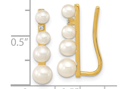 14k Yellow Gold Earrings Style XF633E - Classique Jewelry Inc.