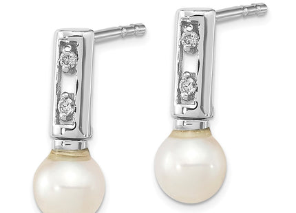 14k White Gold Earrings Style XF637E - Classique Jewelry Inc.