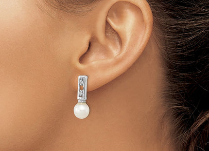 14k White Gold Earrings Style XF637E - Classique Jewelry Inc.