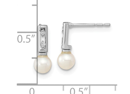 14k White Gold Earrings Style XF637E - Classique Jewelry Inc.