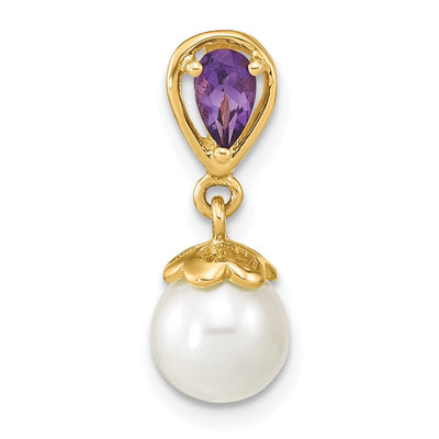 14K gold amethyst chain