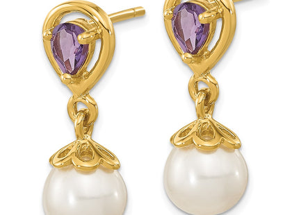 14k Yellow Gold Earrings Style XF643AM - Classique Jewelry Inc.