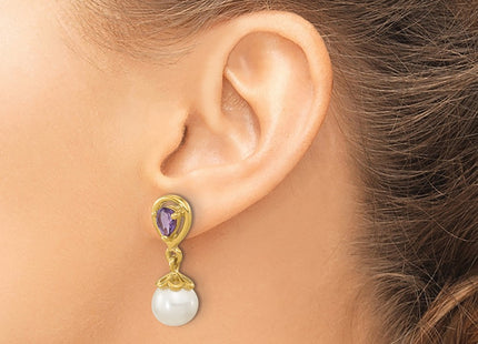 14k Yellow Gold Earrings Style XF643AM - Classique Jewelry Inc.