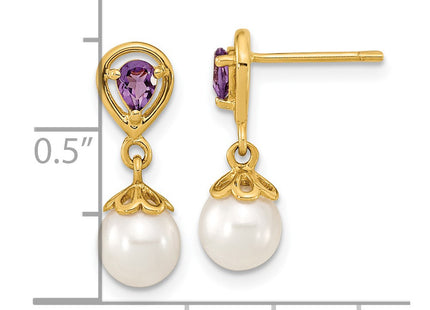 14k Yellow Gold Earrings Style XF643AM - Classique Jewelry Inc.
