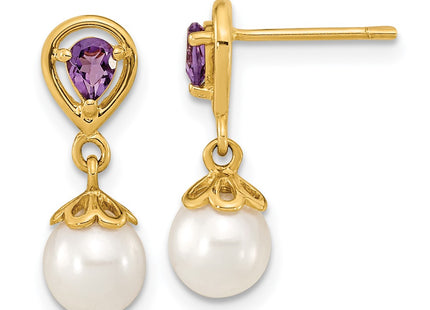 14k Yellow Gold Earrings Style XF643AM - Classique Jewelry Inc.