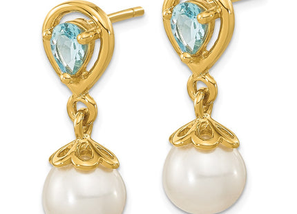 14k Yellow Gold Earrings Style XF643BT - Classique Jewelry Inc.
