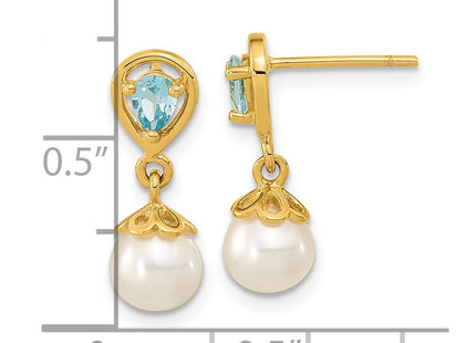 14k Yellow Gold Earrings Style XF643BT - Classique Jewelry Inc.
