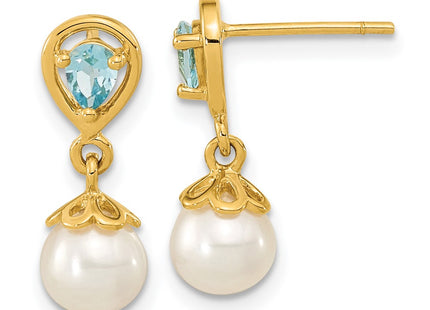 14k Yellow Gold Earrings Style XF643BT - Classique Jewelry Inc.