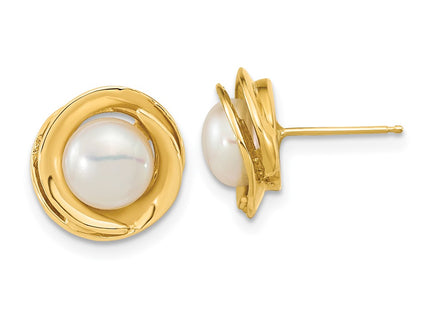 14k Yellow Gold Earrings Style XF646E - Classique Jewelry Inc.