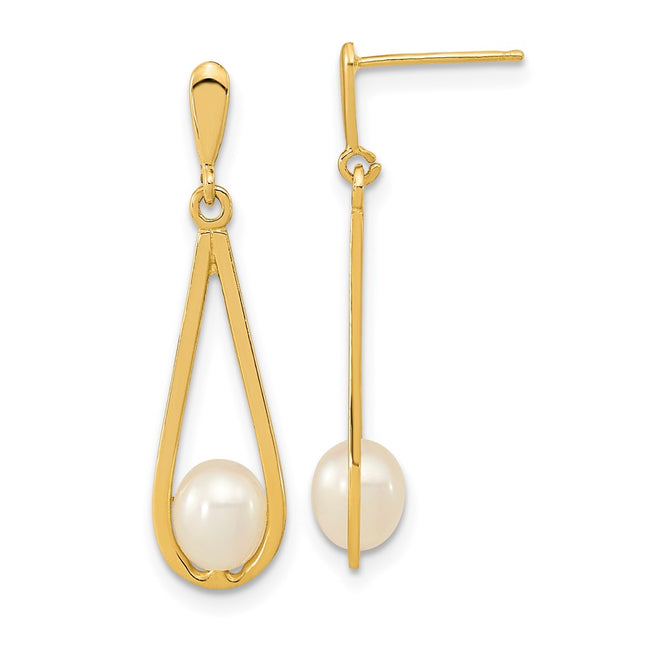 14k Yellow Gold Earrings Style XF668E - Classique Jewelry Inc.