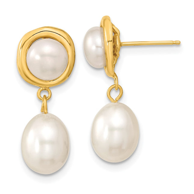 14k Yellow Gold Earrings Style XF669E - Classique Jewelry Inc.