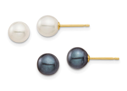 14k Yellow Gold Earrings Style XF690ESET - Classique Jewelry Inc.