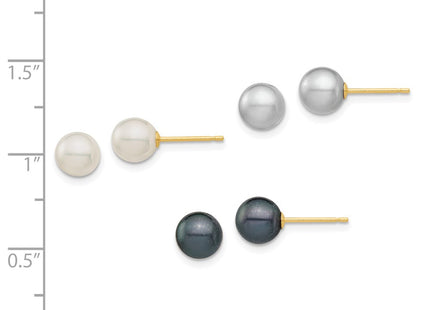 14k Yellow Gold Earrings Style XF691ESET - Classique Jewelry Inc.