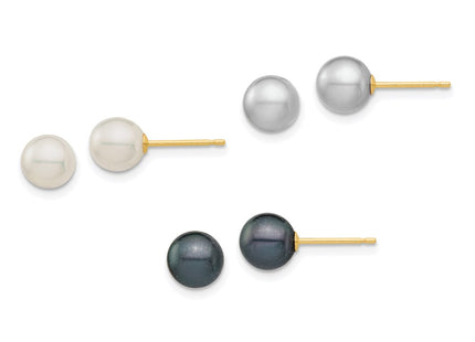 14k Yellow Gold Earrings Style XF691ESET - Classique Jewelry Inc.