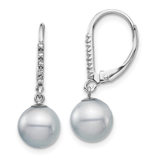 14k White Gold Earrings Style XF701E - Classique Jewelry Inc.