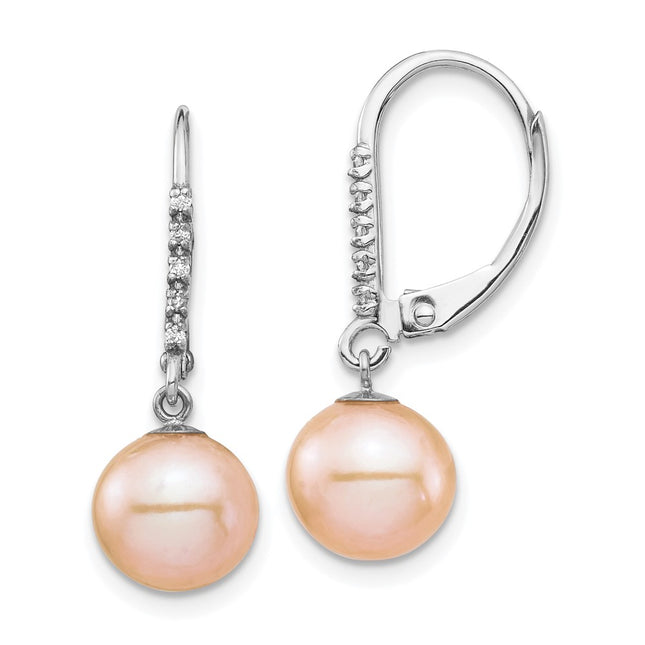 14k White Gold Earrings Style XF702E - Classique Jewelry Inc.