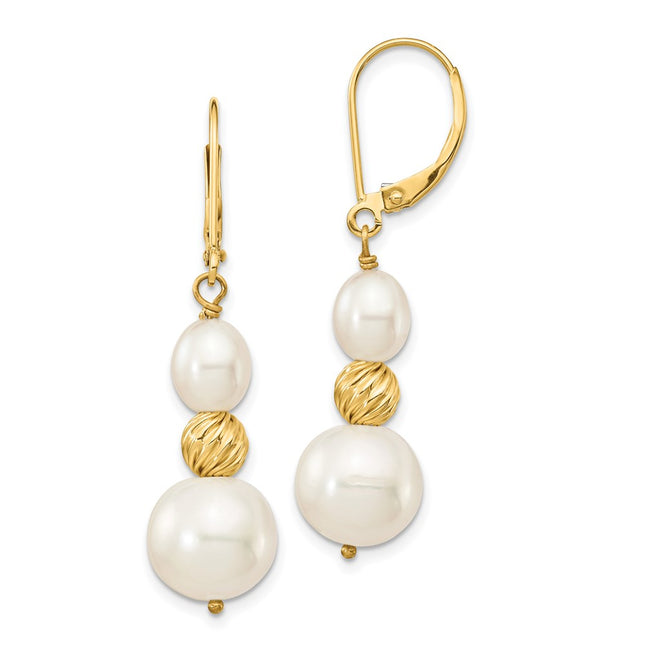 14k Yellow Gold Earrings Style XF723E - Classique Jewelry Inc.