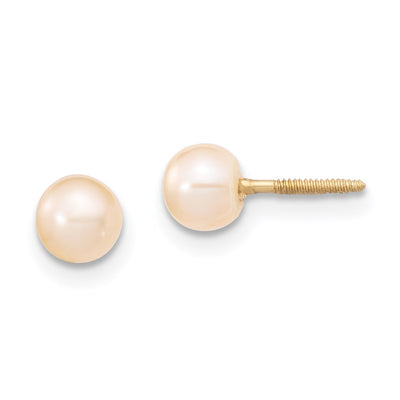 14K Madi K Pink Freshwater Cultured Pearl Bracelet and Post Earrings Set