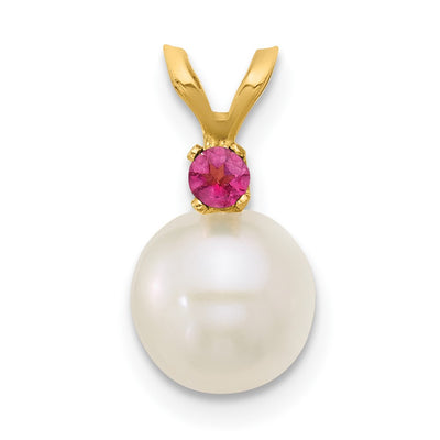 14K gold topaz pendant