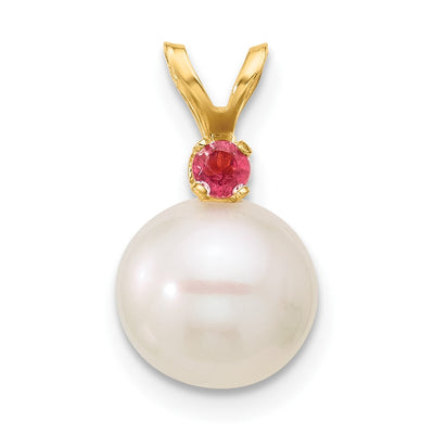 14K gold peridot pendant