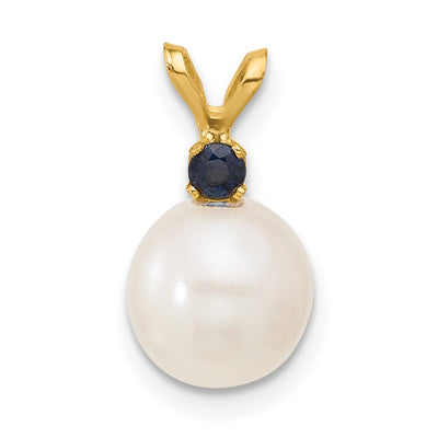 14K gold sapphire pendant