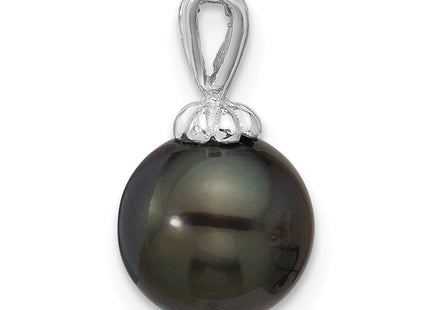 14K white gold pearl pendant, alternate view
