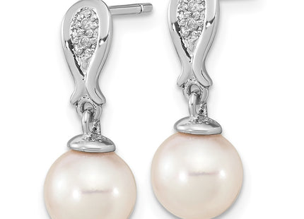 14k White Gold Earrings Style XF804E - Classique Jewelry Inc.