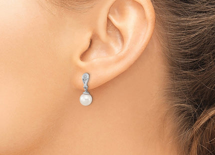 14k White Gold Earrings Style XF804E - Classique Jewelry Inc.