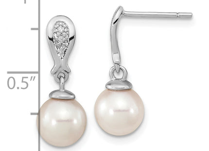 14k White Gold Earrings Style XF804E - Classique Jewelry Inc.