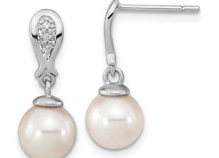 14k White Gold Earrings Style XF804E - Classique Jewelry Inc.