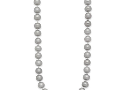 14K 6- Grey Near Round Freshwater Cultured Pearl Bracelet