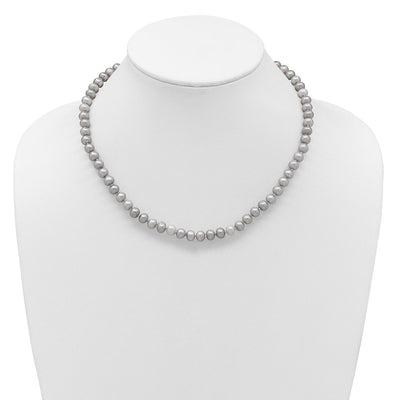 14K Grey Near Round Freshwater Cultured Pearl Bracelet