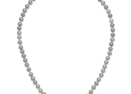 14K 6- Grey Near Round Freshwater Cultured Pearl Bracelet