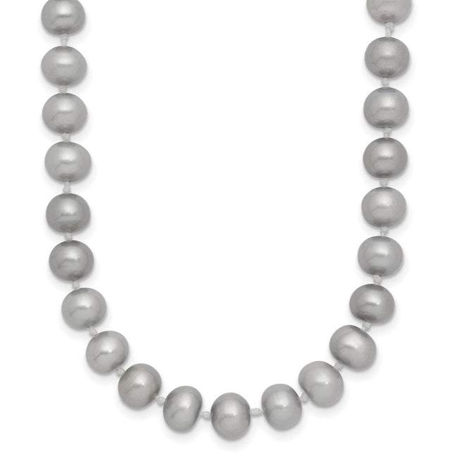 14K 6- Grey Near Round Freshwater Cultured Pearl Bracelet