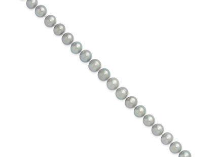 14K 8- Grey Near Round Freshwater Cultured Pearl