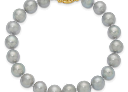 14K 8- Grey Near Round Freshwater Cultured Pearl