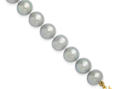 14K 8- Grey Near Round Freshwater Cultured Pearl