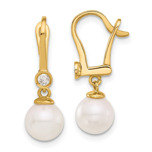 14k Yellow Gold Earrings Style XF837E - Classique Jewelry Inc.
