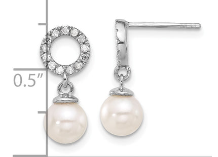 14k White Gold Earrings Style XF841E - Classique Jewelry Inc.