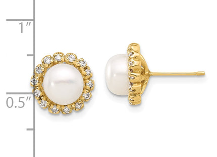 14k Yellow Gold Earrings Style XF848E - Classique Jewelry Inc.