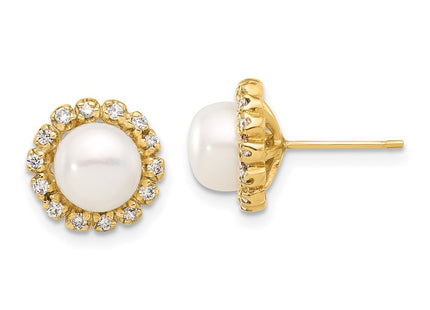 14k Yellow Gold Earrings Style XF848E - Classique Jewelry Inc.