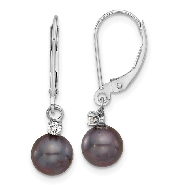 14k White Gold Earrings Style XF851E - Classique Jewelry Inc.