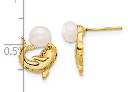 14k Yellow Gold Earrings Style XF853E - Classique Jewelry Inc.