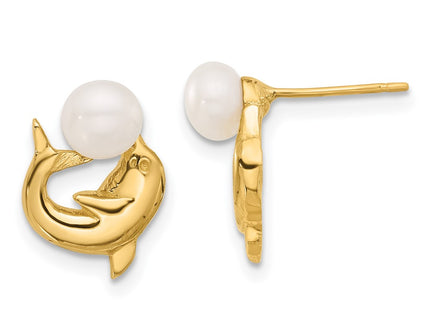 14k Yellow Gold Earrings Style XF853E - Classique Jewelry Inc.