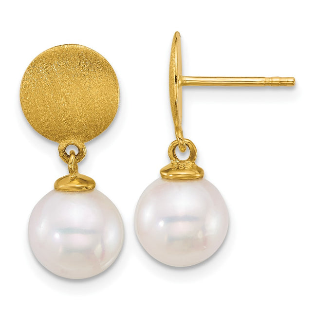 14k Yellow Gold Earrings Style XF863E - Classique Jewelry Inc.