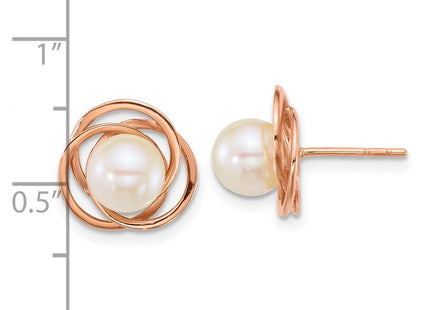 14k Rose Gold Earrings Style XF867E - Classique Jewelry Inc.