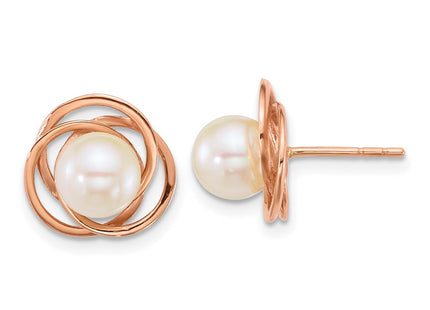 14k Rose Gold Earrings Style XF867E - Classique Jewelry Inc.